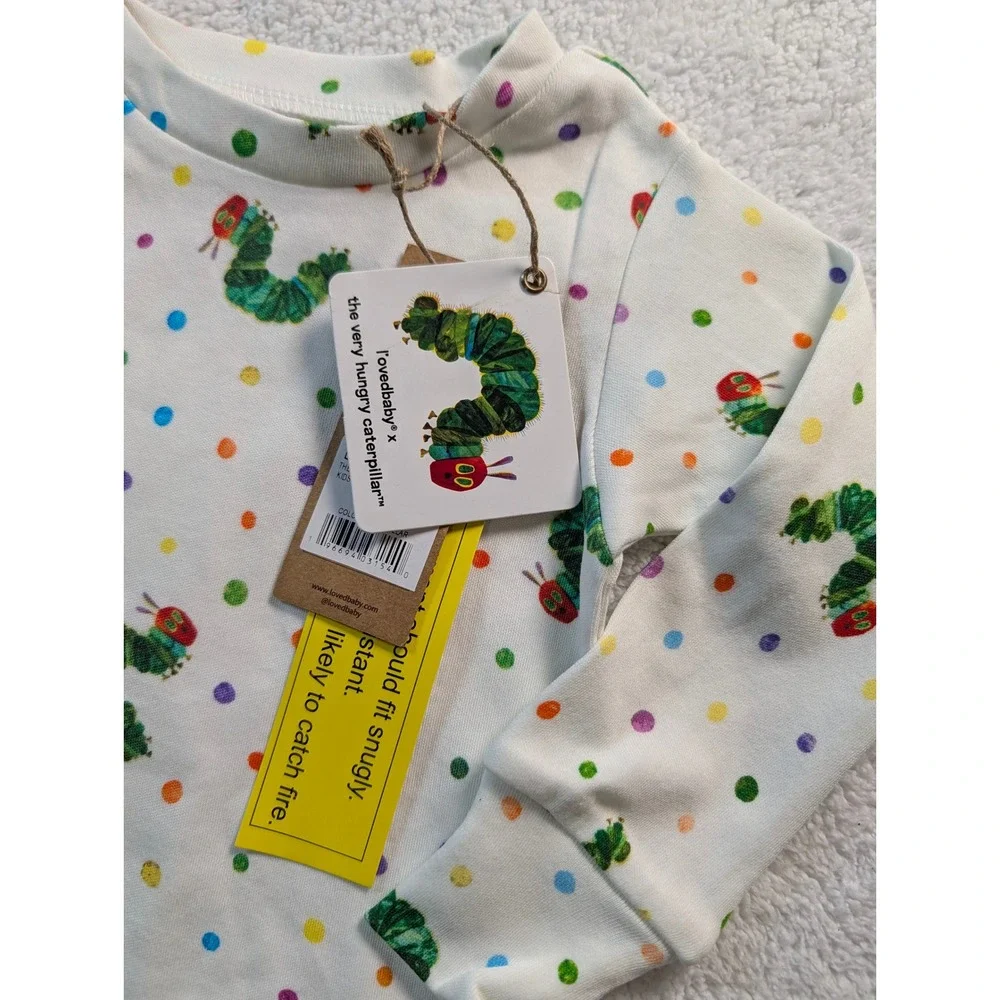 L'ovedbaby x The Very Hungry Caterpillar Organic Cotton Pajamas Set 12-18M NEW